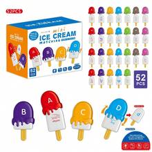 1 Set Montessori Ice Cream Alphabet Matching Game - Early Learning Educational Toys For 2-4 Year Olds, ABC Recognition & Fine Motor Skills Development, Color Sorting & Counting, Educational Toy ,Christmas/Birthday Gift For Kids