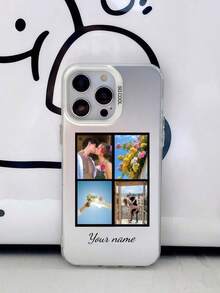 Ốp lưng điện thoại DIY phong cách tối giản dễ thương màu đen mờ, kiểu dáng khung ảnh cưới, 1 chiếc, thiết kế ảnh tùy chỉnh, cá nhân hóa với tên của bạn. Bền đẹp và thời trang. 1 chiếc ốp lưng điện thoại kiểu dáng khung ảnh cưới màu đen mờ tùy chỉnh bền đẹp, tương thích với Apple XR 11 13 14 15 và 16 Pro Max. Trong suốt, thời trang, nhiều màu sắc, dễ thương, tối giản và hoàn toàn phù hợp với điện thoại của bạn. Một món quà cá nhân hóa độc đáo dành cho bạn bè, người yêu và mẹ, quà sinh nhật, quà kỷ niệm. Thời trang. Max. - trắng - Xem 4