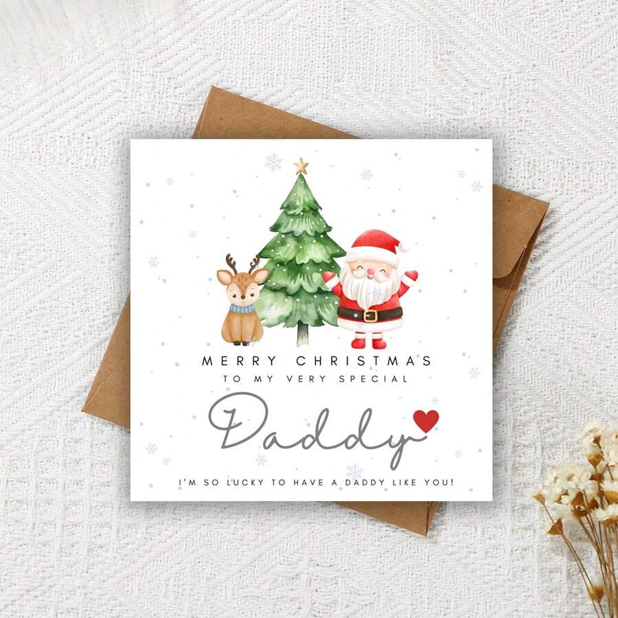 Funny Christmas Card, Daddy Christmas Card, Christmas Card For Daddy, Daddy Christmas Gift, Unique Christmas Gifts - Multicolor - View 1