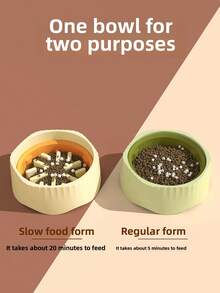 1 szt. (losowy kolor) przenośna miska na karmę dla zwierząt domowych, wielofunkcyjna miska dla psów/kotów, spowalniająca jedzenie i zapobiegająca zadławieniu, do karmienia i pojenia