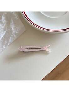 1 pieza Pinza de pelo con diseño de pez pequeño, pinza de cocodrilo, pinza para flequillo, pinza para el cabello, accesorio de cabello versátil y elegante, adecuado para uso diario, escuela, vacaciones en la playa, trabajo, transporte, fiestas, cumpleaños, regreso a clases, salidas, clips para el cabello, pasadores de cabello