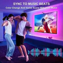 LED TV Backlight Strip With AR Color Gamut Synchronization Sensor And RGBIC Lighting. Suitable For 35-85-Inch Screens And Computers, TVs, And Monitors. - RGBIC TV Backlight Strip - View 4