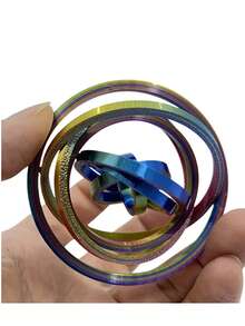 1pc 3D Fidget Ring Spinner Toy For Adults, Creative & Portable