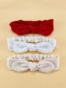 3pcs/Set 0-4 Months Baby Elastic Rabbit Ear Headbands, Soft & Cute Headwear, All Season - Multicolor - View 15