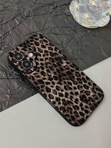 Cheetah,Leopard Print 1pc Full Screen Leopard Print Black Matte Anti-Drop Phone Case Compatible With Samsung, Apple 17/16/15/14/13/12/11/XSMAX/X/XS/XR/7PLUS/8PLUS/7/8/S21/22/23/24/25 - Multicolor - View 3
