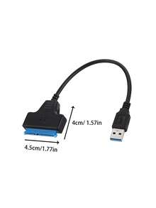 USB 3.0 转 SATA 简易硬盘连接线，适用于 0.5 英寸和 3.5 英寸机械硬盘，高效适配器线，提升数据传输速度 - 黑色 - 查看 12