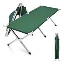 Cama Plegable para Acampar Cama de Campamento Portátil al Aire Libre - Plateado - Ver 7