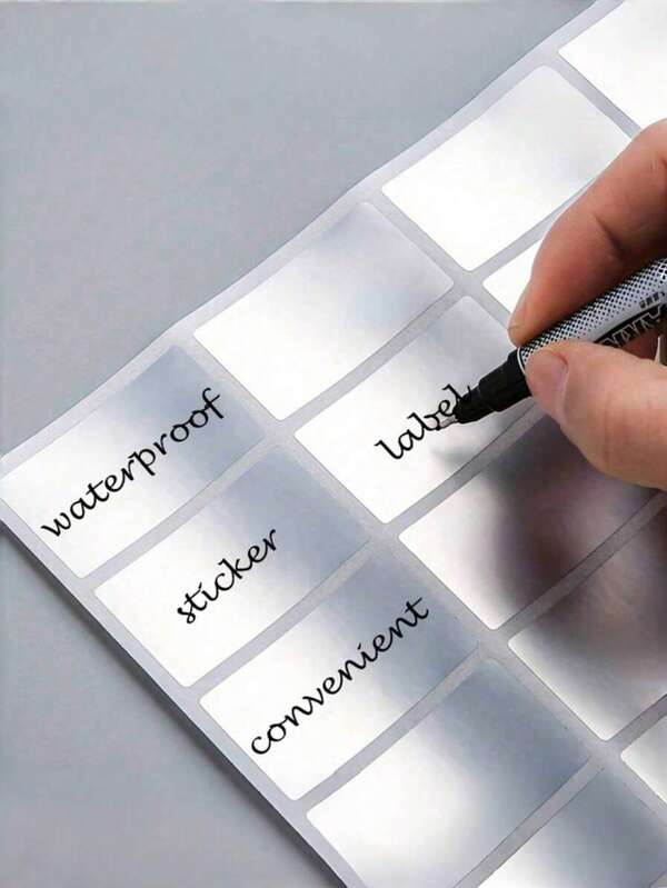 PET Waterproof Self-Adhesive Label Stickers For Food Containers, Jars & Kitchen Organization- Multipurpose, Removable Blackboard Labels For Spices, Cheese, Jewelry Display & Packaging