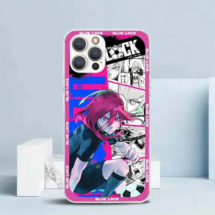 Funda de teléfono Anime Blue Lock compatible con  16 17 Air 16E 15 14 Plus 13 Mini 12 11 Pro Max 7 8 + SE 2020, funda trasera suave de TPU 16 15 14, funda compatible con  17, funda  17 Pro, funda  17 Pro Max - SE015-3 - Añade 13