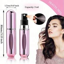 6Pcs Travel Perfume Bottle Refillable Portable Mini Atomizer Spray Refill Bottle Women Pocket Dispenser Cologne Sprayer 5ml - Random Style - View 4