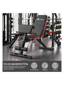 Banco de Ejercicio Multifuncional (105*48.5*138 cm). Bluelander - Negro - Ver 4