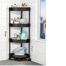 Rafturi de colț cu 3/4/5 niveluri, suport pentru haine din plastic impermeabil și rezistent la rugină, organizator de rafturi pentru pantofi pentru bucătărie și living, alb/negru