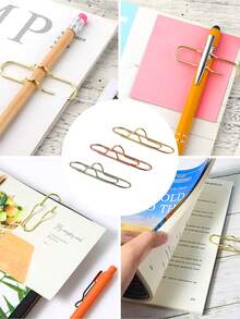 12/9/6/3 قطعة مشبك قلم متعدد الوظائف بشكل قلب ملون - منظم القرطاسية وملحقات المفكرة، حامل قلم بقبضة آمنة، مشبك قلم معدني متعدد الوظائف بشكل قلب، مشبك قلم ورقي، ملحقات دفتر، مقعد ثابت، مشبك قلم، تعليق القلم، ضروري لموسم العودة إلى المدرسة