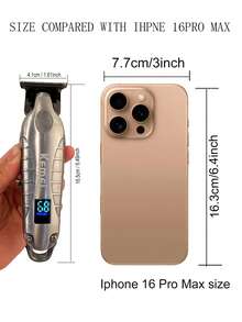 Kemei Professional Barber Hair Trimmer, Metal Body Hair Clipper For Men T-Blade Trimming, 0mm Zero Gapped Carving Clipper KM-2293 Scuplting Clipper , Men's Gift Birthday - Silver - View 3