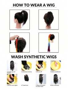 2 PCS Roman Curl Ponytail Wig Lolita Women's Wig Rubber Band Style 16 Inch Deep Curl Ponytail Wig Synthetic Heat-Resistant Fiber Wig Suitable For Daily Wear - Multicolor - View 9