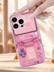 Pink Retro Game Console Phone Case Suitable For Compatible With IPhone 17,17Air,16,16E,15,14,13,12,11,X,XS,XSMAX,PLUS As Well As, Compatible With Samsung Galaxy S21/22/23/24/25 Ultra/FE+,A73/72/71/55/54/53/52/51/35/34/33/25/24/22/16/15/14/13/12 - 彩色 - 查看 2