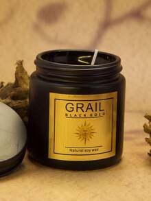 Matte Black Large Candle, Lavender/Sandalwood/Cedar/Jasmine/Red Rose Scented Soy Wax Candle, Unscented Frosted Glass Jar, Ideal Gift For Men & Women, Suitable For Dining Room, Bedroom, Bathroom, Study, Christmas, Thanksgiving, Christmas Eve, Mother's Day, Birthday