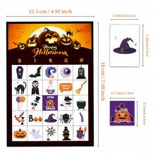 Bingo Spielkarten - Exklusiver Atmosphäremacher für Familienzusammenkünfte, Halloween-Karnevals und Weihnachts-Spieleabende, ein maßgeschneiderter "Atmosphäreführer" für fröhliche Familienmomente, nahtlos anpassbar an drei Szenarien, entfacht interaktive Begeisterung sobald man sie auspackt