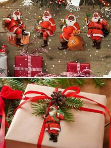 15 قطعة من ديكورات سانتا كلوز الأسود الخشبية لعيد الميلاد، ديكورات سانتا كلوز الأمريكي الأفريقي لعيد الميلاد، ديكورات شجرة عيد الميلاد بسانتا كلوز الأسود، زينة خشبية لسانتا كلوز لديكور المنزل والغرفة في فصل الشتاء