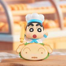 Miniso 1个随机蜡笔小新美味春季系列盲盒手办，生动还原动漫美食场景，适合家居和办公桌摆放，也可作为生日礼物 - 彩色 - 查看 7