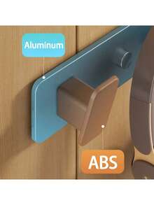 Perchero, Perchero de 5 ganchos de aluminio, Ganchos de almacenamiento montados en la pared, Ganchos para abrigos/llaves rústicos para baños, cocinas y entradas, Adecuado para baños, cocinas, dormitorios, pasillos - No se requiere cableado, Material resistente a la humedad, Toallero