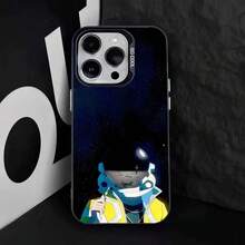 C-Cyberpunk Cool E-Edgerunners Phone Case Cover Compatible With  16, 15, 14, 13, 12, 11, 8, 7, Pro, Max, Plus, Mini, XS, SE Anti-Fall Black Matte Hard Cover Compatible With  17 Case,  17 Pro Case,  17 Pro Max Case - Z1 - Visualizzare 13