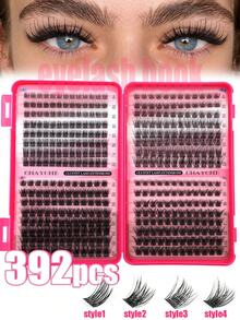 392 Personal Eyelash Book Cluster Extended False Eyelashes DIY At Home Cluster Eyelash Extended Makeup, Rzęsy, Rzęsy, Eyeliner Cluster, Cluster Eyelash, Naturalne, Puszyste Sztuczne Rzęsy, Odpowiednie Na Halloween, Boże Narodzenie, Makijaż