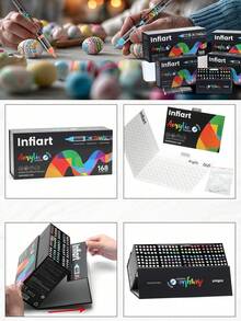 48/60/80/120/168/240 Ensemble de stylos marqueurs acryliques de couleur, emballage magnétique, pointe de stylo souple, avec système de contrôle d'encre automatique, graffiti puissant et couverture de coloriage, convient aux artistes, aux loisirs créatifs, à la canevas, au bois, au verre, aux rochers et aux tissus, très adapté pour la rentrée scolaire !