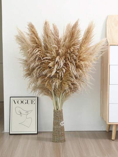 60 piezas de ramo de pasto pampa natural seco, perfecto para la decoración del hogar bohemia, arreglos florales de boda y eventos de fiesta, decoración navideña, decoraciones de centro de mesa, flores artificiales en jarrón, centros de mesa florales de pasto pampa seco, decoración de mesa de café