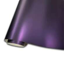 1 لفة من فيلم تغيير لون السيارة بمقاس 50 سم * 3 متر، فيلم تغيير لون الدراجة النارية فائق السواد ذو اللون البنفسجي المتغير، فيلم حماية حديث للسيارة