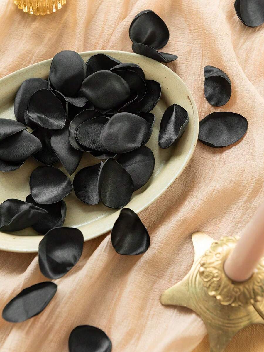 50/500/1000 pétalos de rosa artificial borgoña, pétalos de flores falsas para canasta de flores de boda, pasillo, centro de mesa, mesa, confeti, favor de fiesta, decoración del hogar