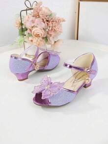 女童高跟蝴蝶公主鞋，夏季時尚款