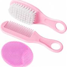 2/3pcs Newborn Baby Comb Set, Birthmark Removal Hair Care Brush, Infant Head Massage Brush Set