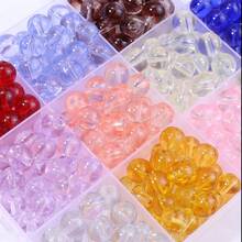 50 piezas de cuentas de vidrio de unicolor clásico de 6 mm para joyería hecha a mano DIY, adecuadas para pulseras, collares y uso diario - Cuentas de color sólido de 6 mm - Ver 11