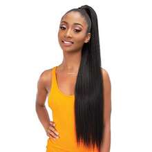 Ponytail Extension 24 Inch Long Straight Claw Clip Drawstring Ponytail For Women Fake Pony Tails Natural Soft Clip In Hair Extension Pony Tail (Black Brown) - Multicolor - View 4