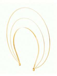 1pc Gold Halo Crown, 3-Tier Design - Goddess Headpiece, Queen Crown, Bridal Headpiece, Photo Shoot & Party Tiara, Festival Crown