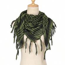 1 件，战术沙漠围巾男士颈巾男士棉质阿拉伯流苏围巾，沙漠战术围巾纯棉男女款 - 彩色 - 查看 3