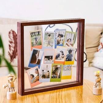 1pc/5pcs Wooden Photo Frames, Multiple Sizes Delicate Photo Frames, Picture Frame, Home Decor, Standing Frame, For Bedroom Living Room Office Desktop Decor, Photo Frames Only, Photos Not Included