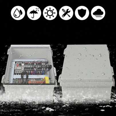 LYNICESHOP Waterproof Distribution Box 15"X11"X5.1inch-Transparent Cover1PCS Junction Box With Mounting Plate, ABS Plastic DIY Electrical Project Case IP67 Waterproof Dustproof Enclosure Clear