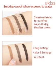 ukiss Dual-Colored Eyebrow Styling Pomade, Mousse Texture, Quick Shaping Natural Eyebrow Makeup, Nourishing, Tinted, Volumizing, Lightweight & Smooth, Long-Lasting, Quick-Drying, Waterproof & Sweat-Resistant, Eye Makeup - M02 Light Brown - View 4