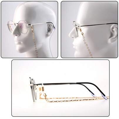 40 piezas Cadenas ajustables de silicona para gafas con extremos de goma antideslizantes, bucle retenedor, correa larga para sostener gafas de sol y de lectura