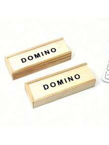 28pcs Wooden Dominoes Set - Push And Drop Board Game, Suitable For Outdoor Camping And Travel, Classic Black & White Dominoes With Storage Box, Outdoor Game | Classic Board Game | Durable Structure, Classic Board Game Travel Box, Black Wooden Dominoes Tabletop Game Toy, Camping Accessory, For Interactive Games, Family Gathering And Party Entertainment Game, Game - Multicolor - View 8