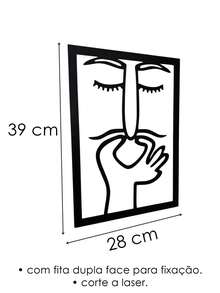 Fun Decorative Frame For Minimalist Bathroom In Black MDF - Black - View 2