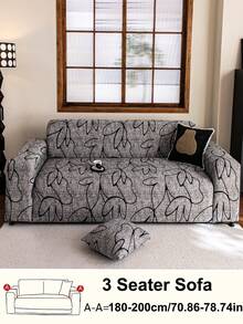 1件装经典弹力沙发套，T型靠垫设计 - 可机洗面料，抗菌柔软，适用于扶手椅、双人沙发、三人沙发和四人沙发