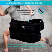 Riloché® Rodillera deportiva ajustable. Rodillero con soporte de rotula. Rodilleras voleibol, corredores, futbol, rodilleras. Rodillera elastica neopreno. Knee sleeves. Knee pads. Knee brace - 1 Pieza - Ver 9