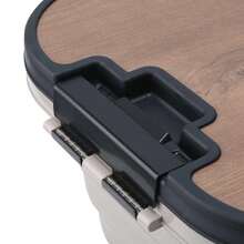 Caja plegable al aire libre, cesta de picnic, caja de almacenamiento, tapa de madera engrosada, caja de almacenamiento de vehículos de campamento multifuncional al aire libre - Marrón - Ver 6