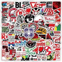 100 Pieces JDM Car Stickers Stickers Japanese Modified Racing Car Retro Stickers Motorcycle Bike Skateboard Luggage Laptop Phone Case Random Sticker Bomb Decals (Random Pattern)
