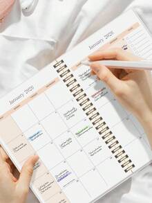 Trees Planificator lunar spiralat A5 2026.1-2026.12 – Calendar 2026 pentru tot anul, cu notițe, liste de activități și pagini cu prezentare generală lunară – Excelent pentru birou, școală și casă, accesorii pentru birou, cadouri de Halloween