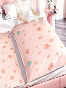 1/4/5/6pcs Vacuum Compression Storage Bags, Space Saving Bags For Clothes, Bedding, Pillows, Dust-Proof And Moisture-Proof - Clear - View 1