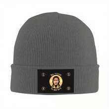 Russian Orthodox Jesus Knitted Hat For Women And Men, Beanies Winter Hat, Acrylic Base Jesus Religious Faith Face Hip-Hop Hat, No Battery - 藏青 - 查看 8